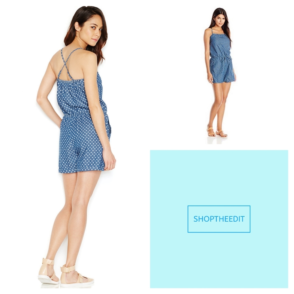 *Levi's Spaghetti Strap Chambray Romper S